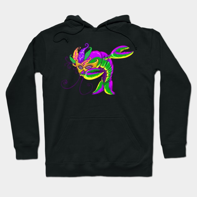 Mardi Gras Dabbing Crawfish Dab Dance Hoodie by ScottsRed